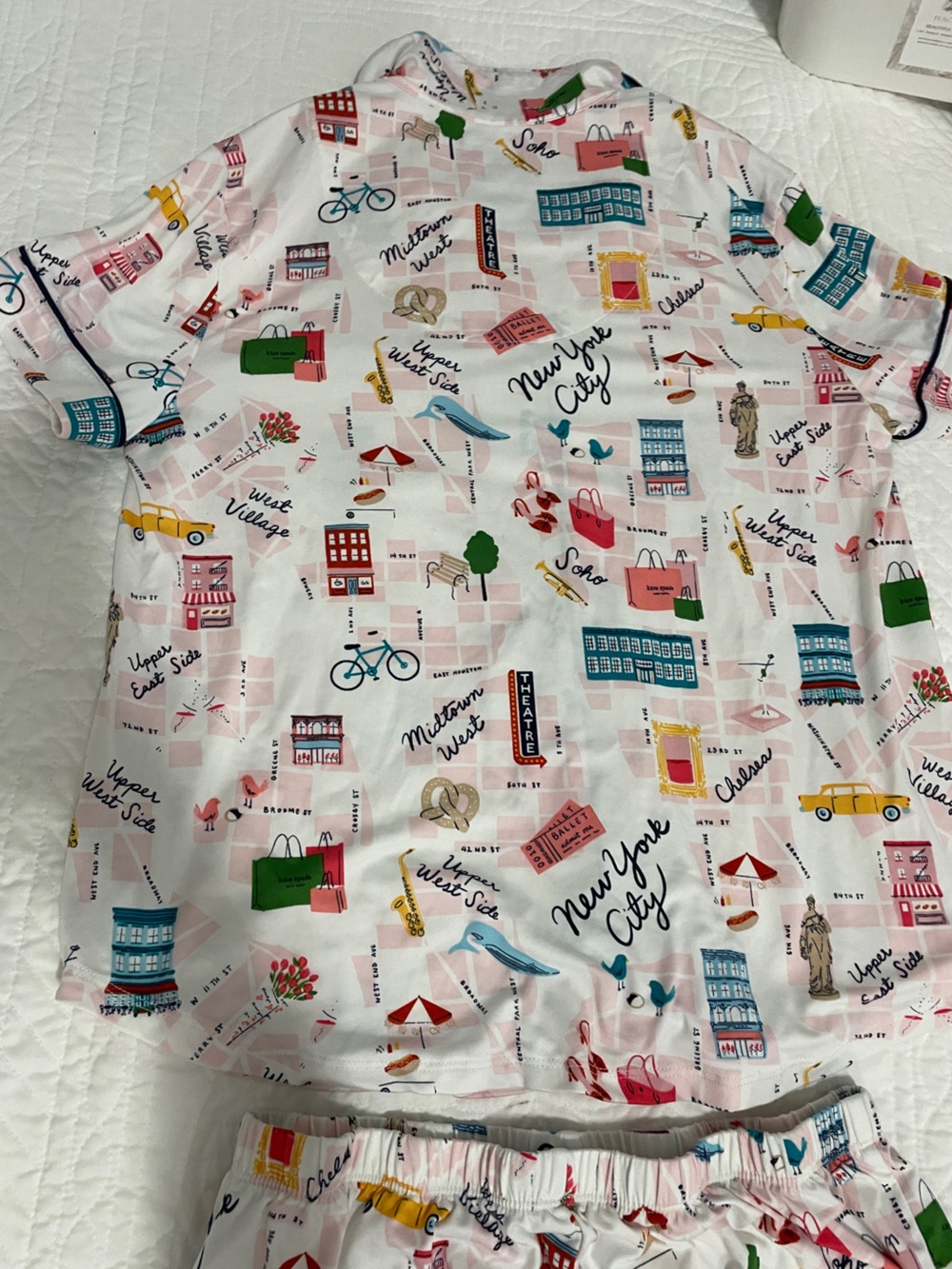 kate spade Pink New York City Print Short Pajama Set - Picture 11 of 12